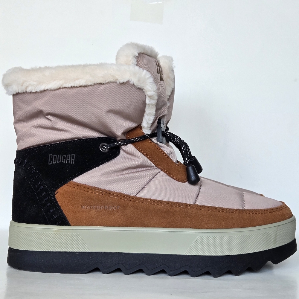 Cougar Women Vibe  Suede Fabric Waterproof Fleece lined Winter Boots sz 10